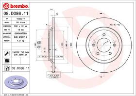 BREMBO 08D08611 - DISCO DE FRENO