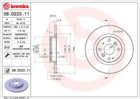 BREMBO 08D22311 - DISCO DE FRENO