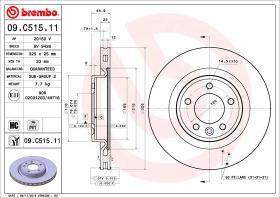 BREMBO 09C51511 - DISCO DE FRENO