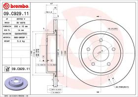 BREMBO 09C92911 - DISCO DE FRENO