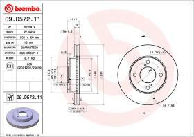 BREMBO 09D57211 - DISCO DE FRENO