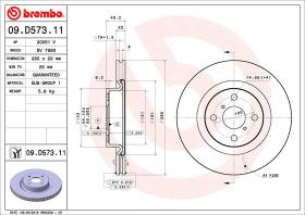 BREMBO 09D57311 - DISCO DE FRENO