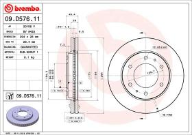 BREMBO 09D57611 - DISCO DE FRENO