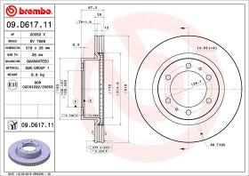 BREMBO 09D61711 - DISCO DE FRENO