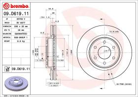 BREMBO 09D61911 - DISCO DE FRENO