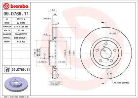 BREMBO 09D76911 - DISCO DE FRENO