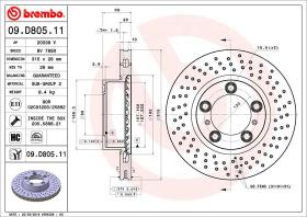 BREMBO 09D80511 - DISCO DE FRENO