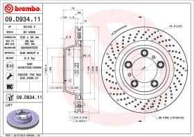 BREMBO 09D93411 - DISCO DE FRENO