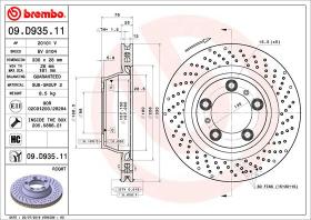 BREMBO 09D93511 - DISCO DE FRENO