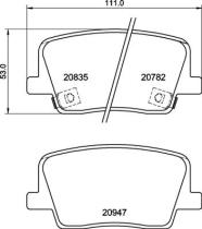 BREMBO P77003 - PASTILLA DE FRENO