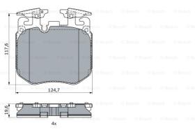 BOSCH 0986424431 - PASTILLA DE FRENO