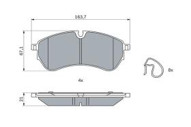 BOSCH 0986424929 - PASTILLA DE FRENO