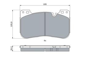 BOSCH 0986424921 - PASTILLA DE FRENO