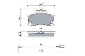 BOSCH 0986424928 - PASTILLA DE FRENO