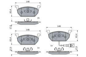 BOSCH 0986424932 - PASTILLA DE FRENO