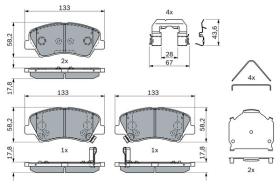 BOSCH 0986424951 - PASTILLA DE FRENO