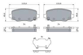 BOSCH 0986424961 - PASTILLA DE FRENO