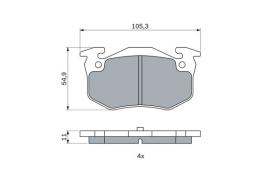 BOSCH 0986424992 - PASTILLA DE FRENO