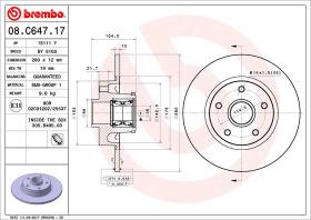 BREMBO 08C64717 - DISCO DE FRENO