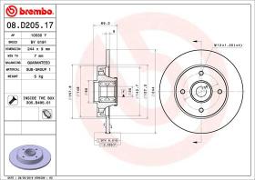 BREMBO 08D20517 - DISCO DE FRENO