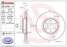 BREMBO 09D75111 - DISCO DE FRENO