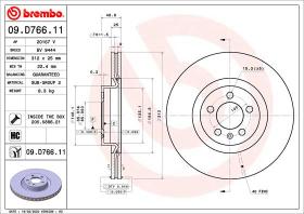 BREMBO 09D76611 - DISCO DE FRENO