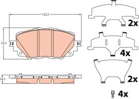 TRW GDB2200 - PASTILLAS DE FRENO