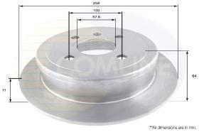 COMLINE ADC1014 - DISCO FRENO DAEWOO NUBIRA 05->,DAEW