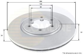 COMLINE ADC1080V - DISCO FRENO DAEWOO REXTON 02->,SSAN