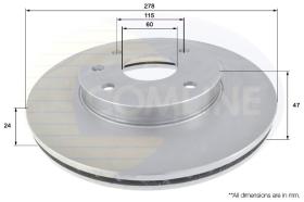 COMLINE ADC1097V - DISCO FRENO CHEVROLET EPICA 06->,EV