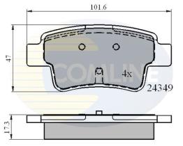 COMLINE CBP01528 - PASTILLAS FRENO