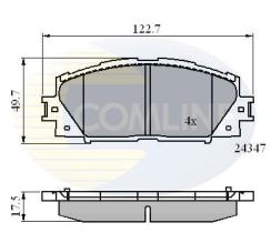 COMLINE CBP01612 - PASTILLAS FRENO