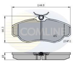 COMLINE CBP0162 - PASTILLAS FRENO