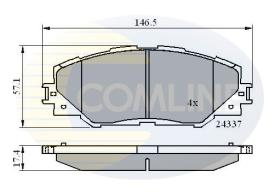 COMLINE CBP01625 - PASTILLAS FRENO