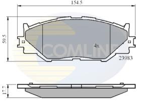 COMLINE CBP01632 - PASTILLAS FRENO