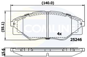 COMLINE CBP01660 - PASTILLAS FRENO