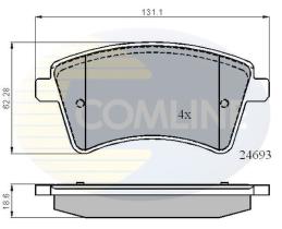 COMLINE CBP01707 - PASTILLAS FRENO