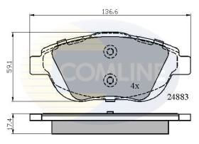 COMLINE CBP02027 - PASTILLAS FRENO