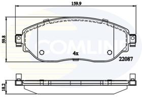 COMLINE CBP02285 - PASTILLAS FRENO