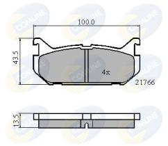 COMLINE CBP0327 - PASTILLA FRENO FORD PROBE 93-> 98,M