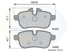 COMLINE CBP06106 - PASTILLAS FRENO