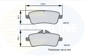 COMLINE CBP06121 - PASTILLAS FRENO