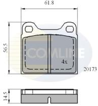 COMLINE CBP0731 - PASTILLAS FRENO