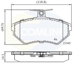 COMLINE CBP0736 - PASTILLAS FRENO