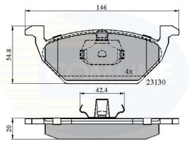 COMLINE CBP0737 - PASTILLAS FRENO