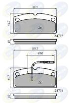 COMLINE CBP11796 - PASTILLA FRENO AIXAM 05->