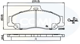 COMLINE CBP31245 - PASTILLAS FRENO