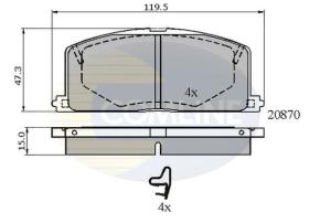 COMLINE CBP3163 - PASTILLAS FRENO