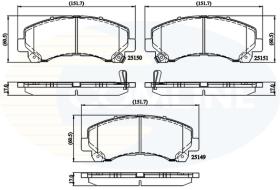 COMLINE CBP36006 - PASTILLAS FRENO