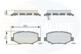 COMLINE CBP36091 - PASTILLAS FRENO